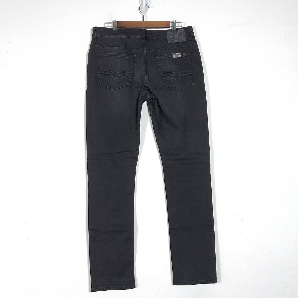 Buffalo David Bitton Jeans Ash-X Slim Stretch Mens Sz 33x34 Black Rinse NWT - Picture 3 of 13